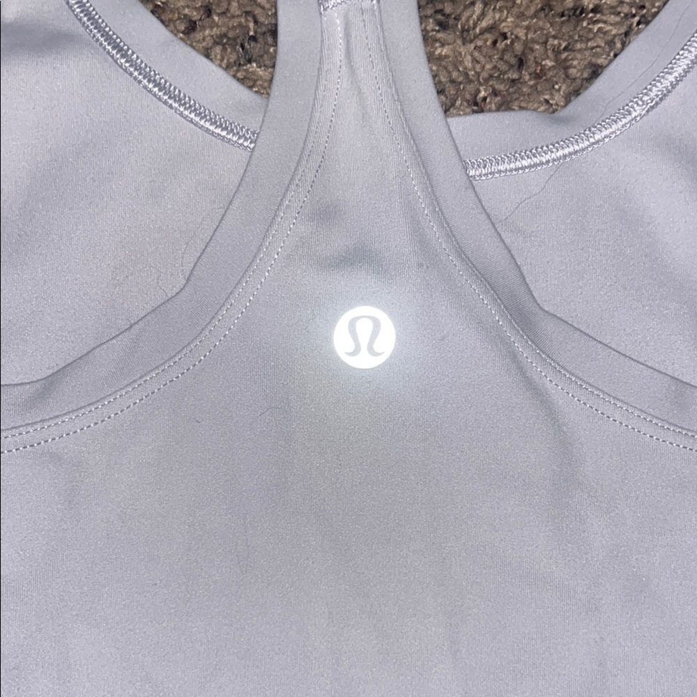 Women's White Racerback Tank Top - Picture 3 of 3
